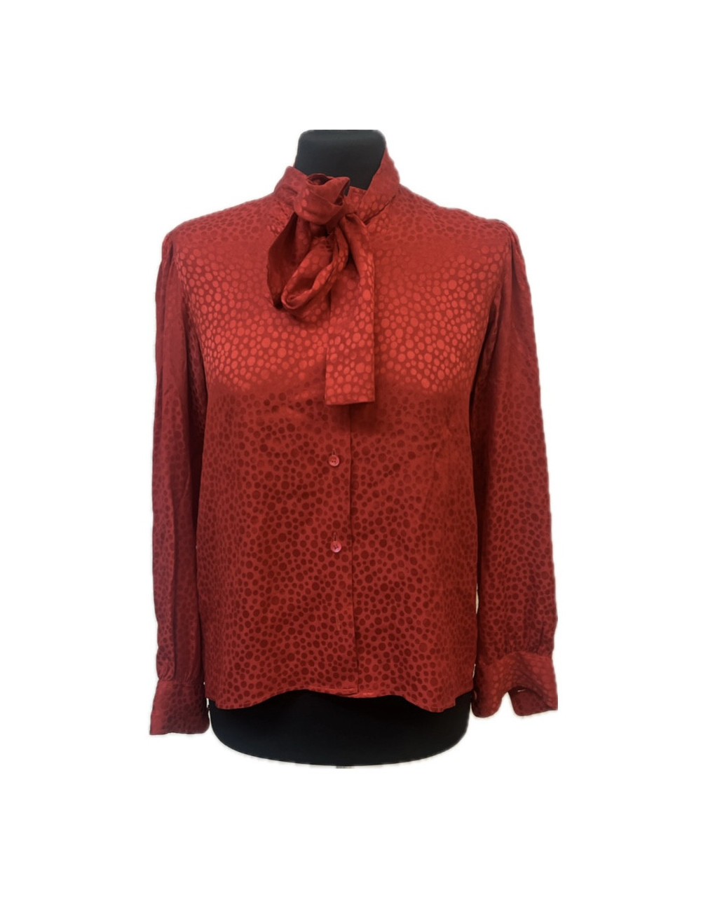 Blouse YSL T 34 soie rouge 