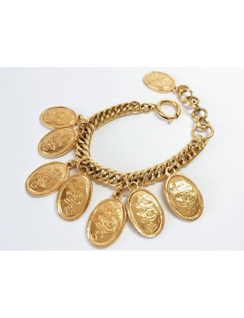 Bracelet medailles CHANEL dorée