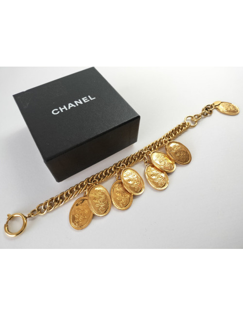 CHANEL golden bracelet with medals