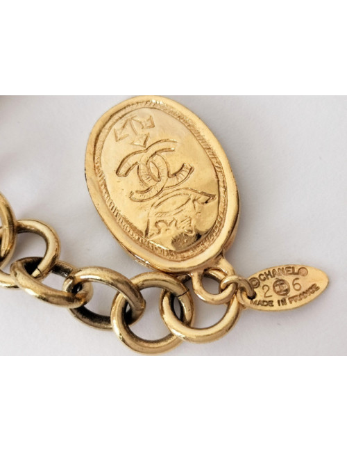CHANEL golden bracelet with medals