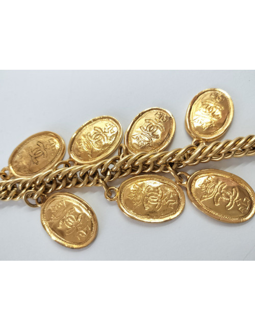 CHANEL golden bracelet with medals