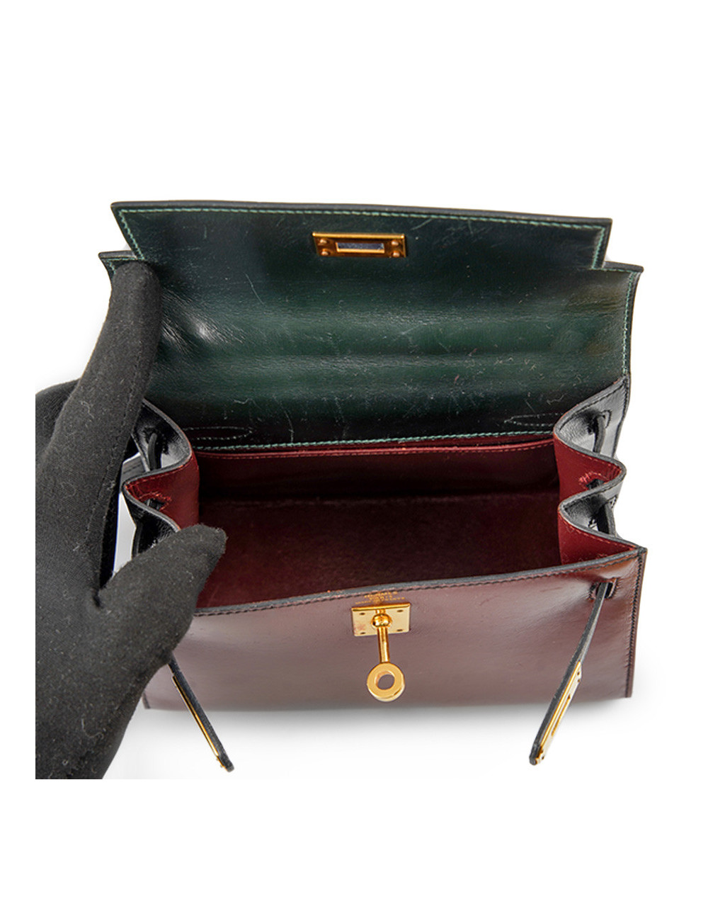 Mini Kelly HERMÈS box tricolor