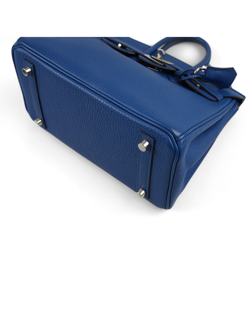Birkin 25 HERMES Togo bleu royal