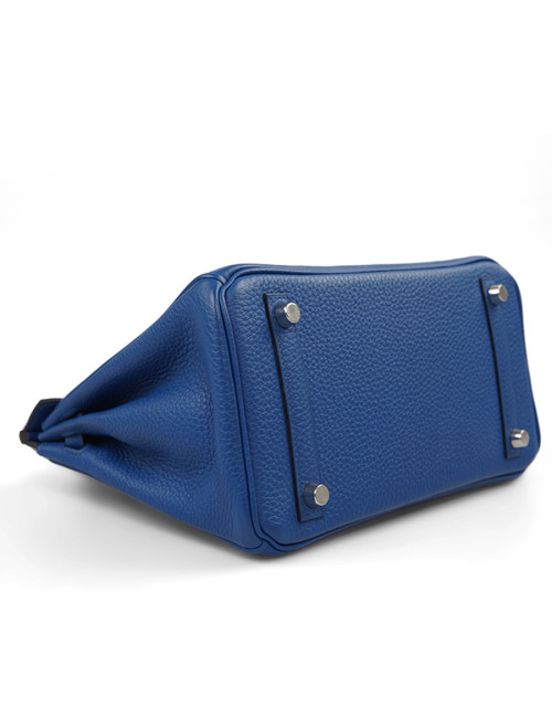 Birkin 25 HERMES Togo bleu royal