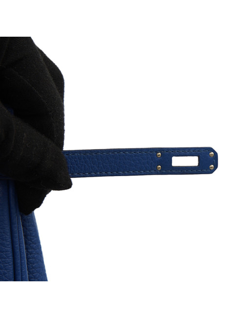Birkin 25 HERMES Togo bleu royal