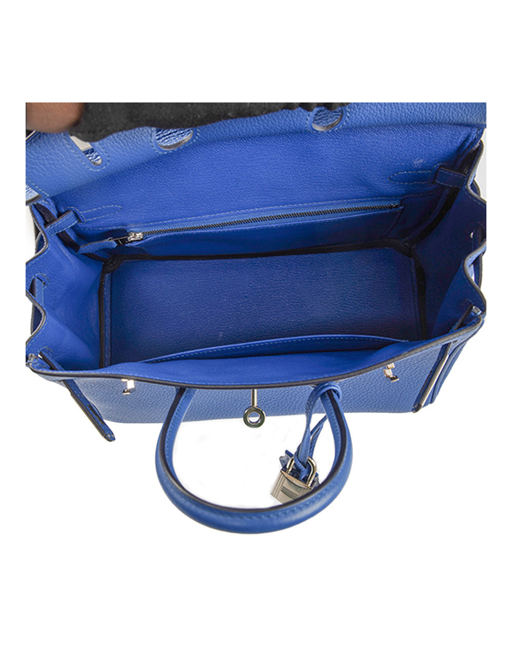 Birkin 25 HERMES Togo bleu royal