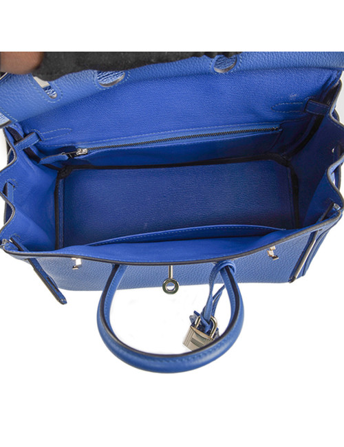 Birkin 25 HERMES Togo bleu royal