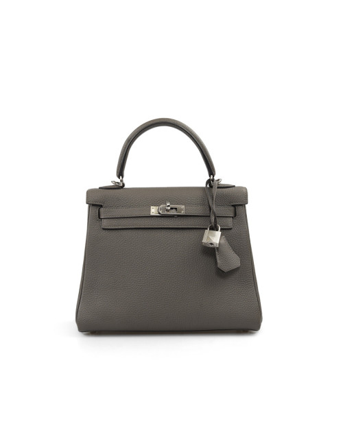 Kelly II 25HERMES Togo gris Meyer