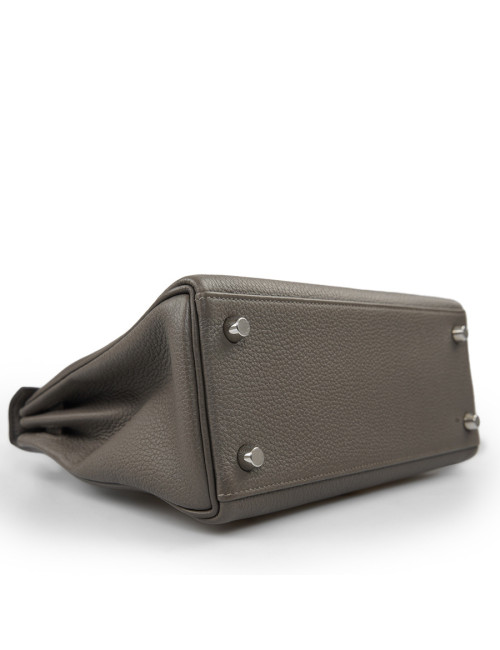 Kelly II 25HERMES Togo gris Meyer