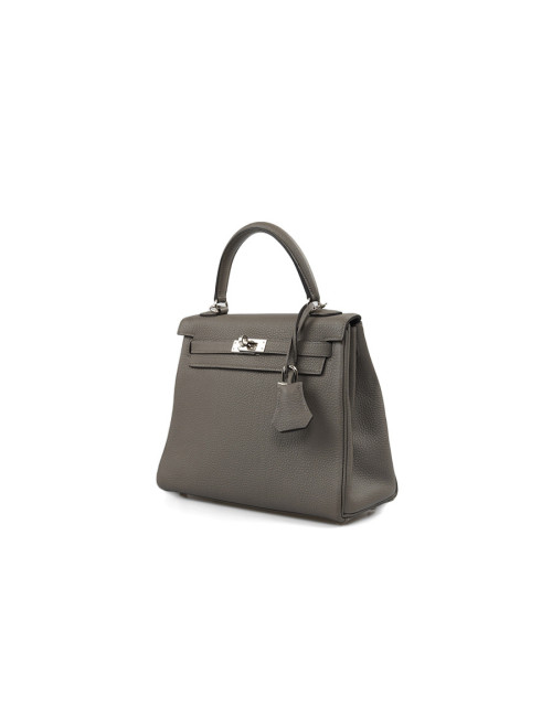Kelly II 25HERMES Togo gris Meyer