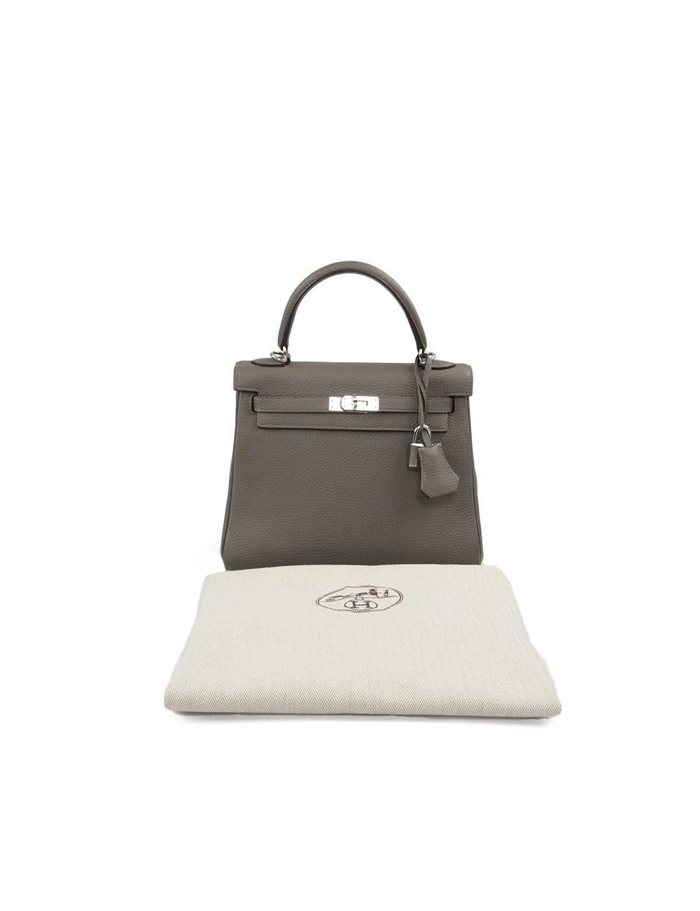 Kelly II 25HERMES Togo gris Meyer