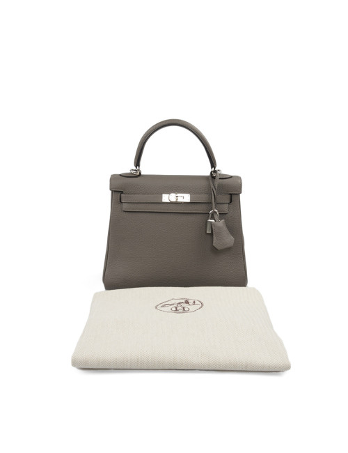 Kelly II 25HERMES Togo gris Meyer