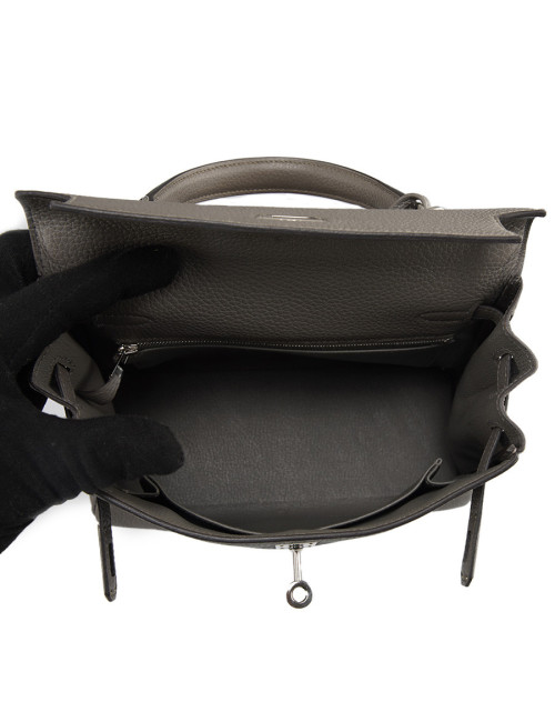 Kelly II 25HERMES Togo gris Meyer