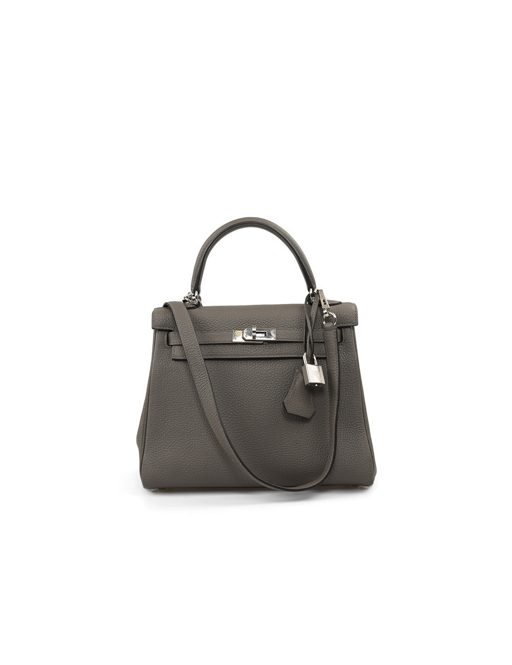 Kelly II 25HERMES Togo gris Meyer