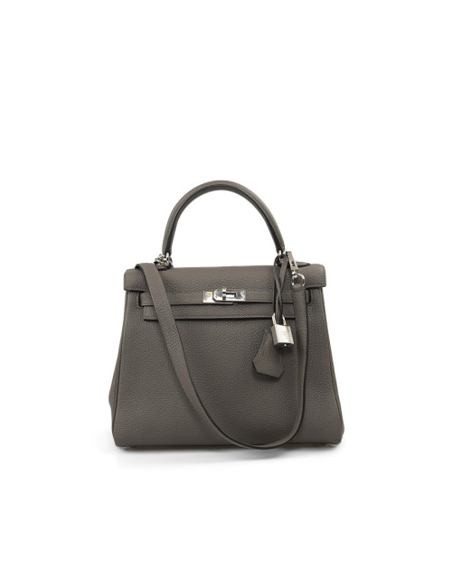 Kelly II 25HERMES Togo gris Meyer