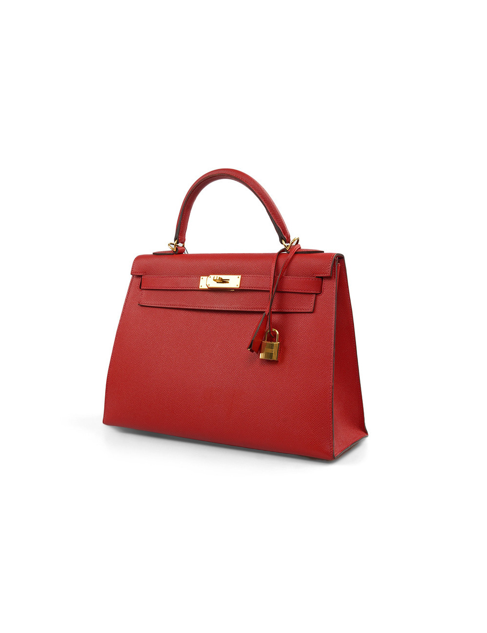 Kelly II sellier HERMES 32 Epsom rouge casaque