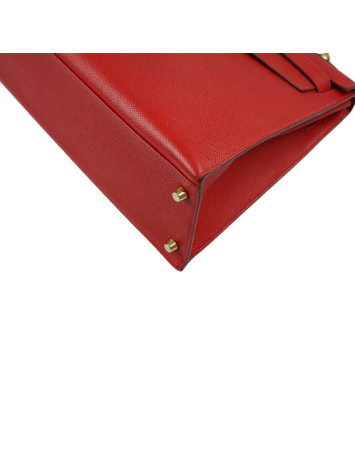 Kelly II sellier HERMES 32 Epsom rouge casaque