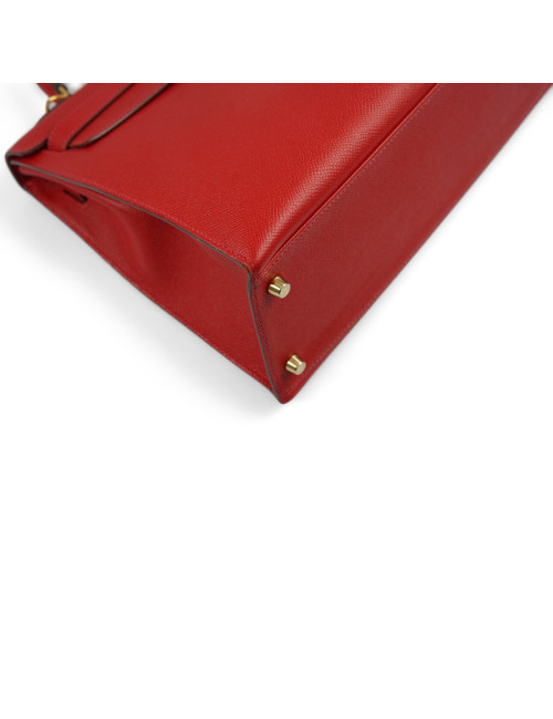 Kelly II sellier HERMES 32 Epsom rouge casaque