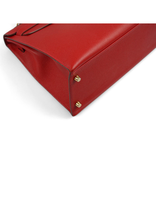 Kelly II sellier HERMES 32 Epsom rouge casaque