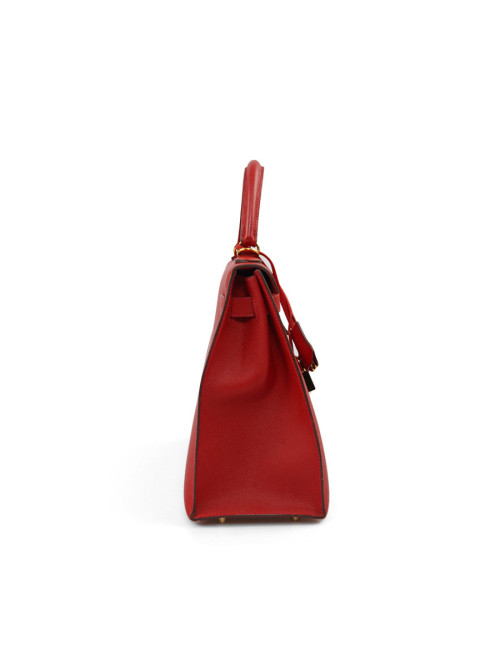 Kelly II sellier HERMES 32 Epsom rouge casaque