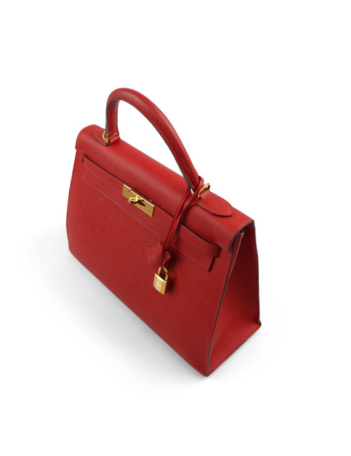 Kelly II sellier HERMES 32 Epsom rouge casaque