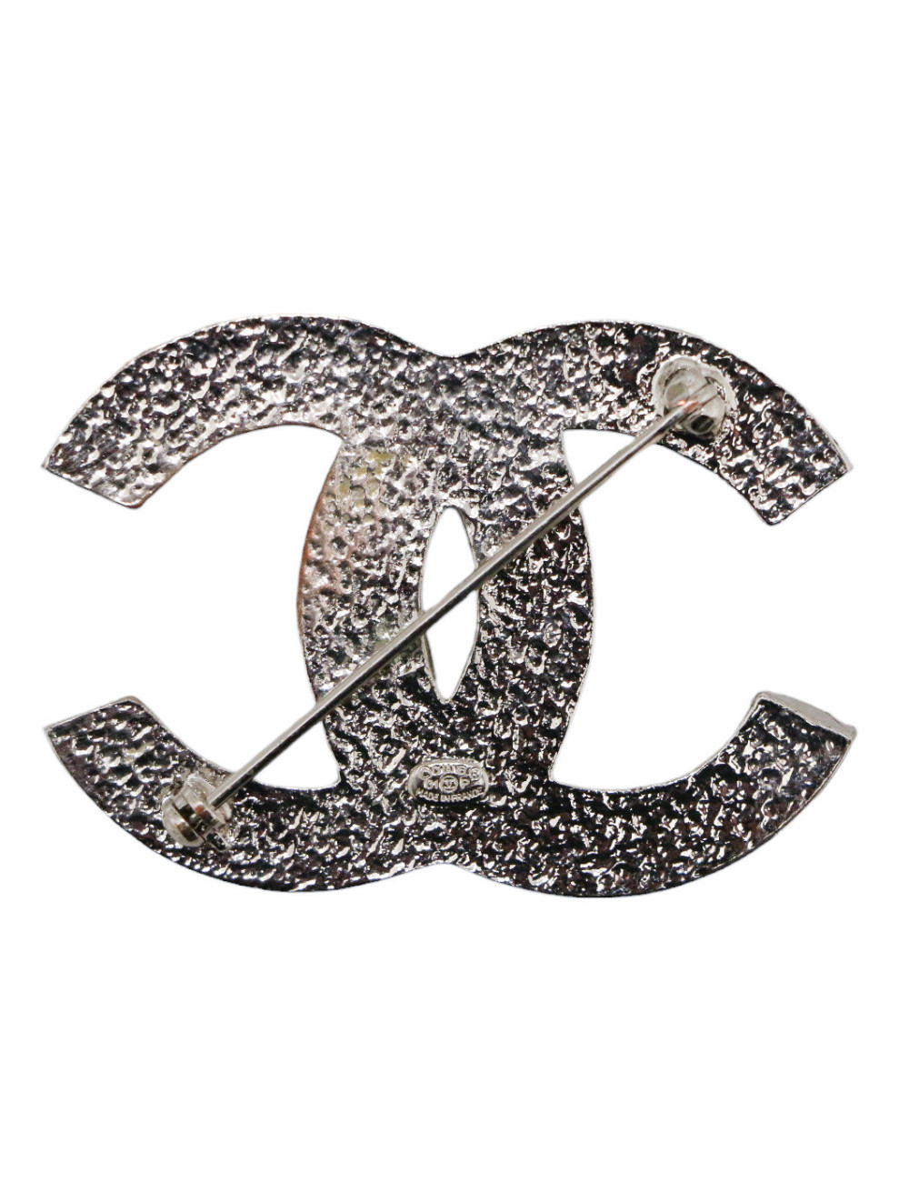 Broche CHANEL cristal taille baguette