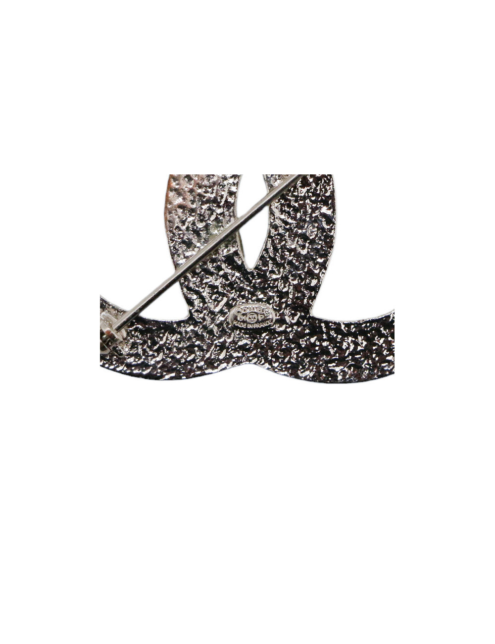 Broche CHANEL cristal taille baguette