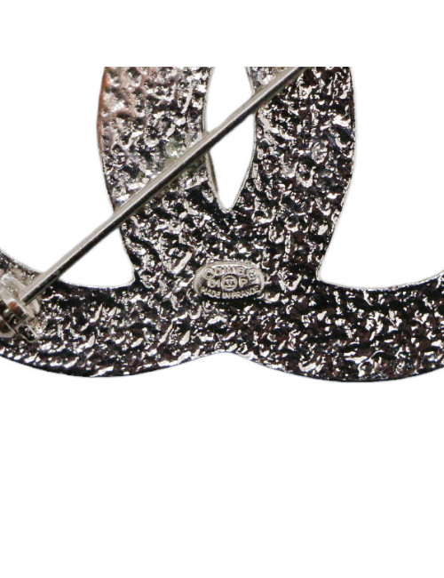 Broche CHANEL cristal taille baguette