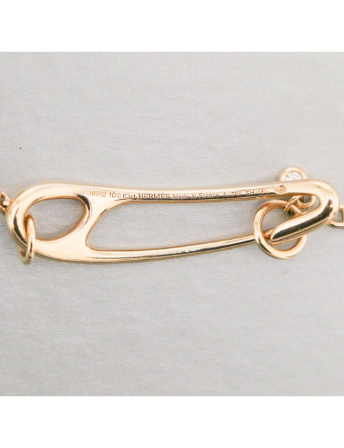 Bracelet HERMES chaine d'ancre Punk or