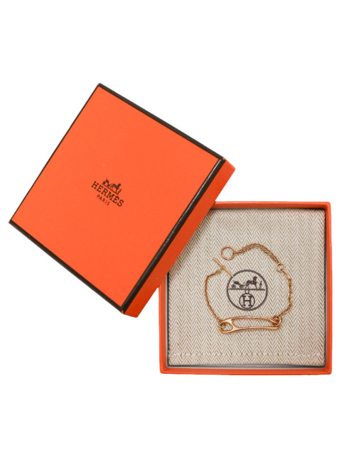 Bracelet HERMES chaine d'ancre Punk or