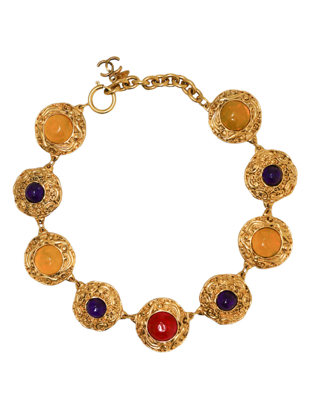 CHANEL multicolor choker necklace