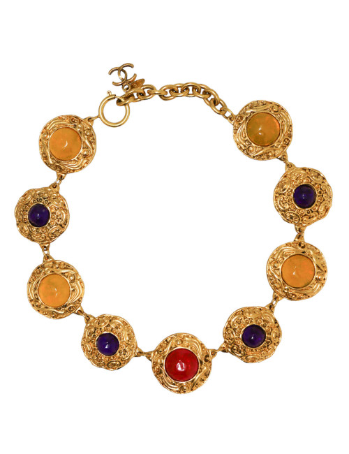 CHANEL multicolor choker necklace