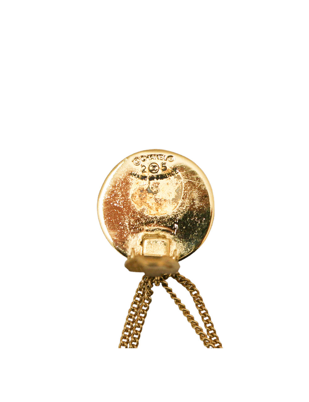 CHANEL collector vintage gold bag clip-on earrings