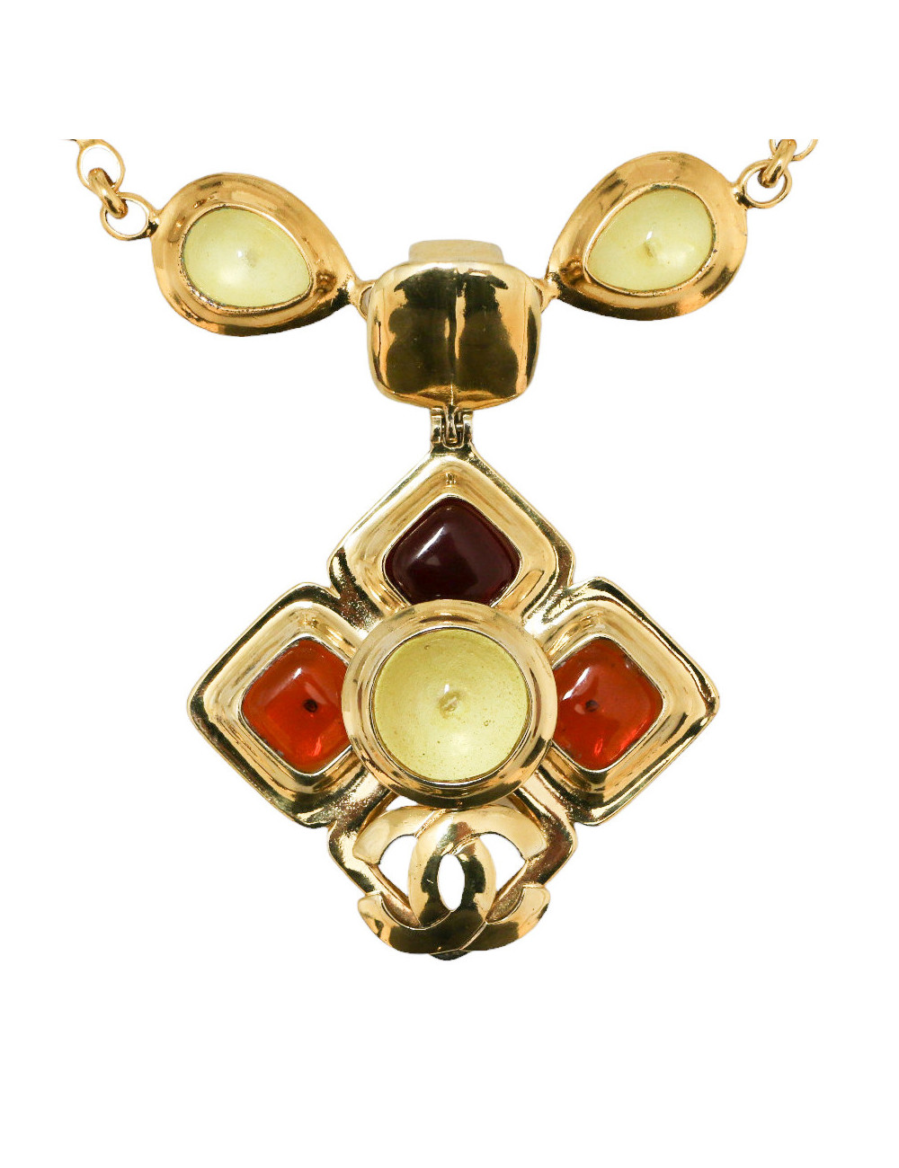 Collier CHANEL pâte de verre Vintage 