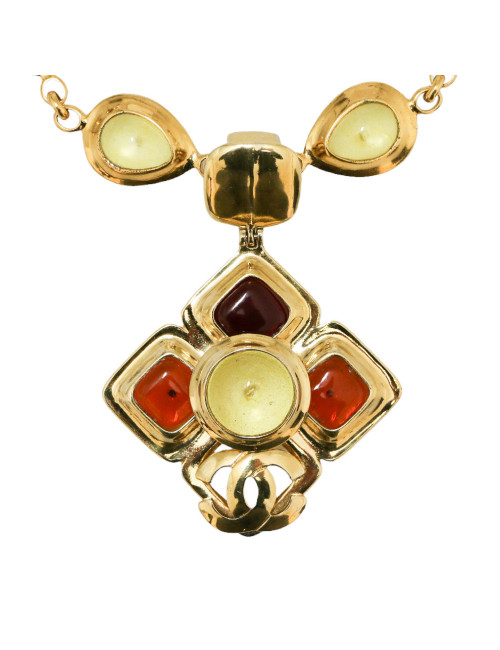 Collier CHANEL pâte de verre Vintage 