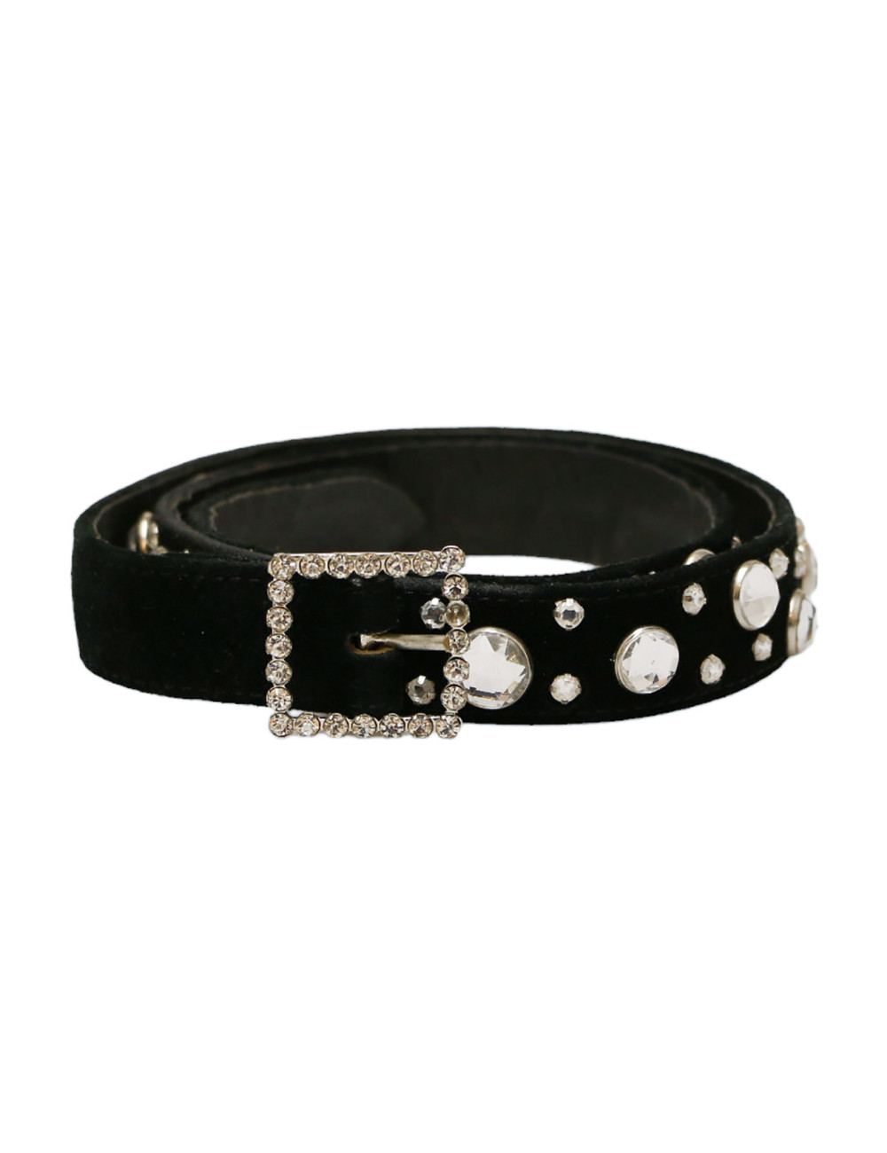 Ceinture SONIA RYKIEL noire strass