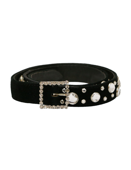 Ceinture SONIA RYKIEL noire strass