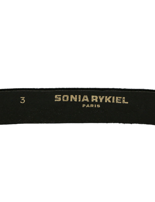 SONIA RYKIEL black suede and rhinestones belt