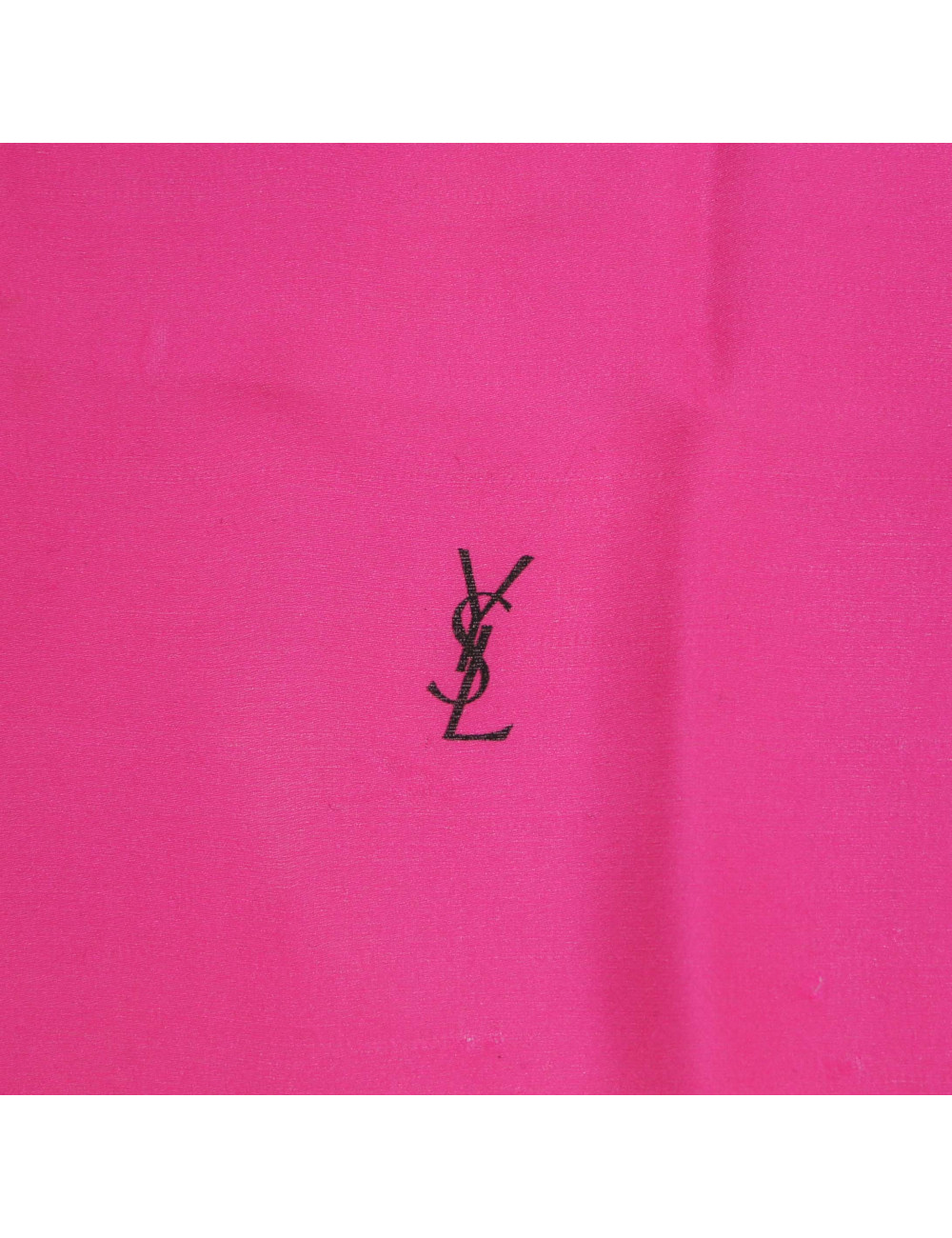 Mini carré YSL soie fuschia