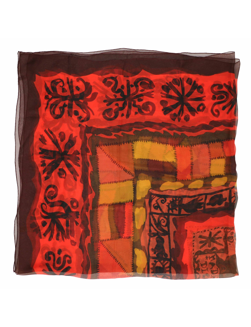 Grand carré CHRISTIAN LACROIX voile de soie