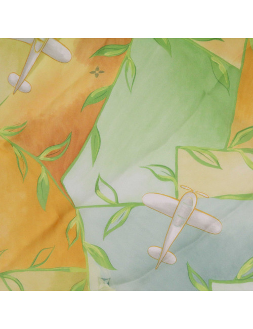Foulard LOUIS VUITTON voile de soie Vintage