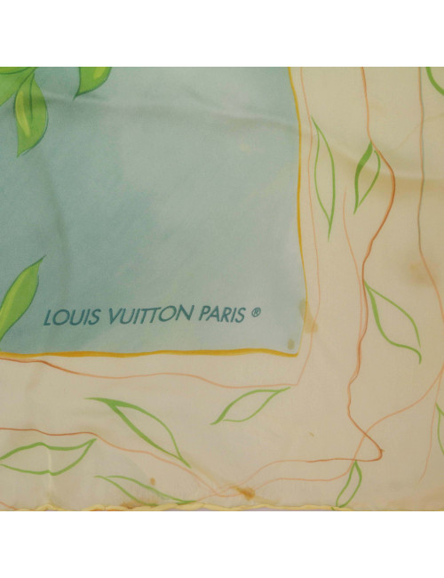 Foulard LOUIS VUITTON voile de soie Vintage