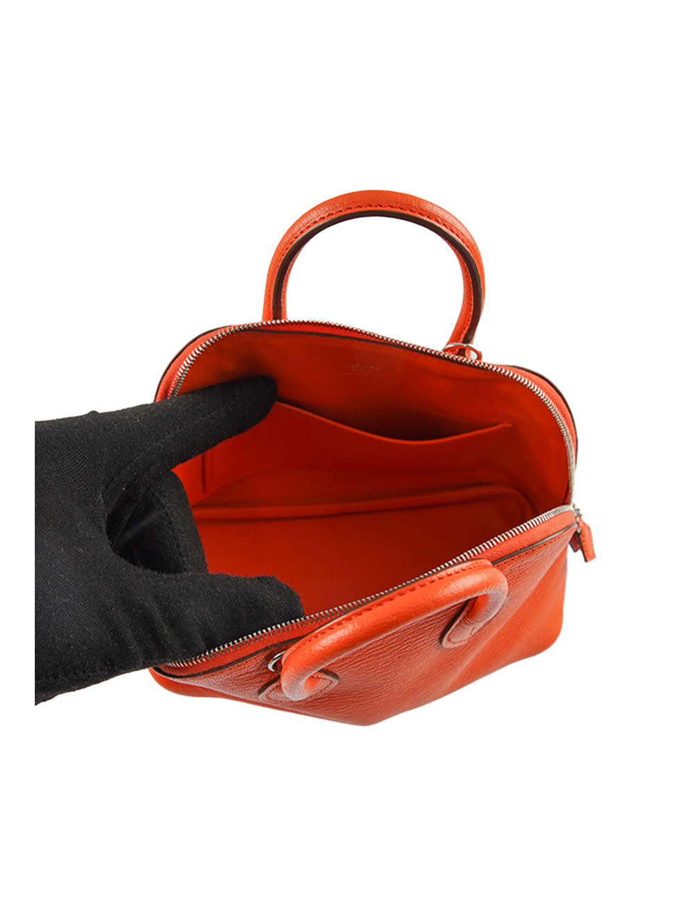 HERMES Mini Bolide goat Myzore orange Poppy