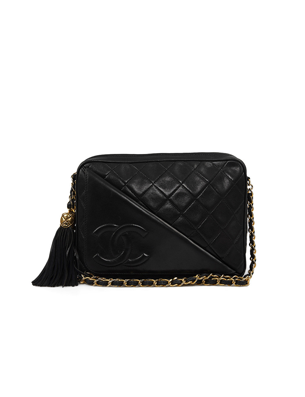 Sac vintage Caméra Chanel cuir d'agneau