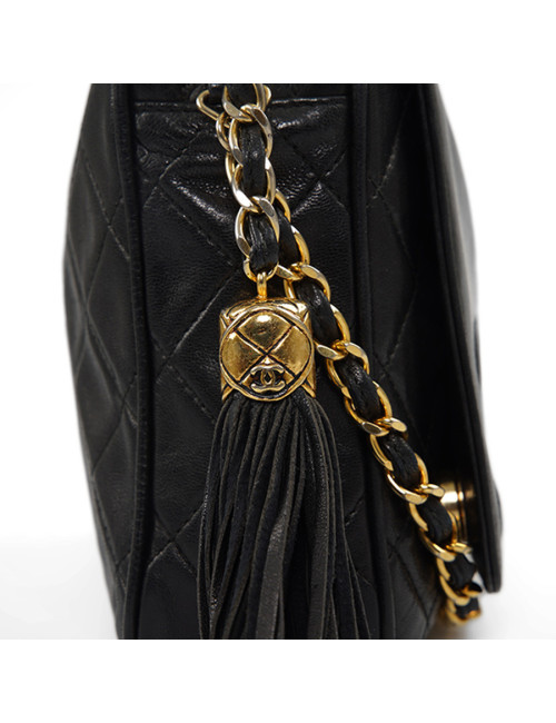 Sac vintage Caméra Chanel cuir d'agneau