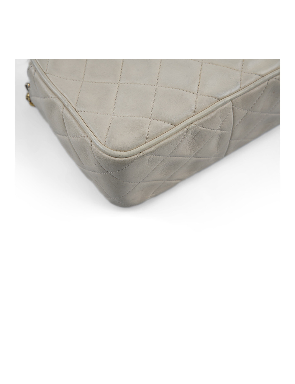 Sac vintage caméra CHANEL écru