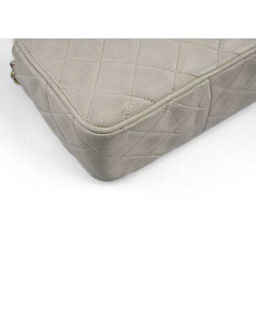 Sac vintage caméra CHANEL écru
