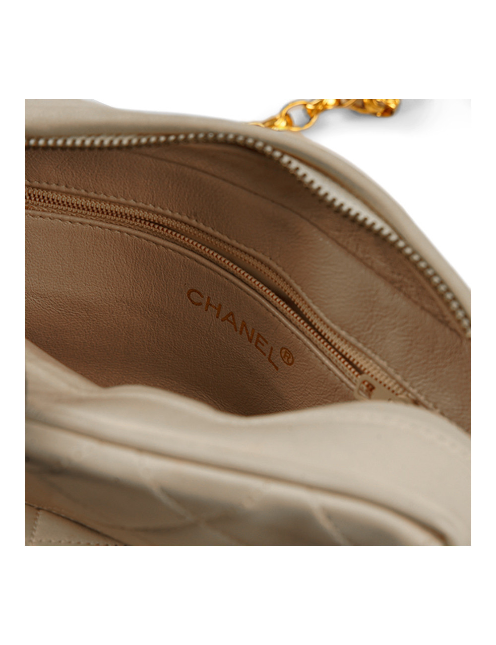 Sac vintage caméra CHANEL écru