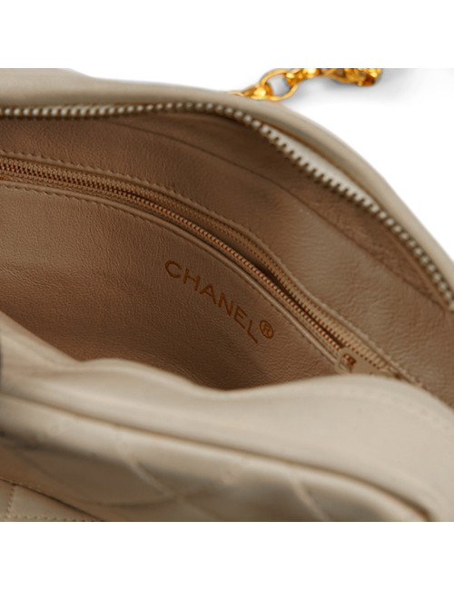 Sac vintage caméra CHANEL écru