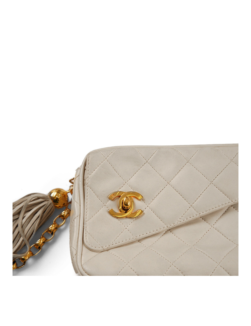 Sac vintage caméra CHANEL écru